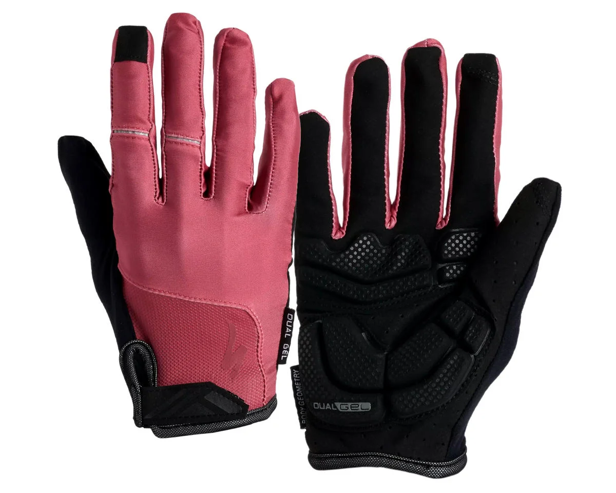Specialized Body Geometry Dual-Gel Long Finger Gloves (Dusty Rose) (2XL)